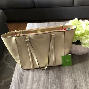 ♠️Kate Spade large tote gold beautiful